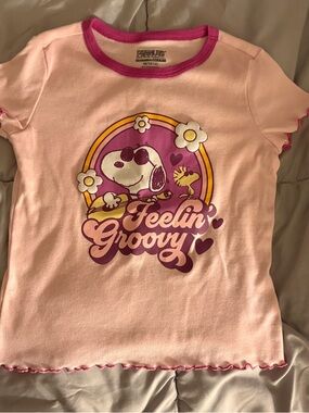 Peanuts Pink & Purple 'Feelin' Groovy' Graphic Tee